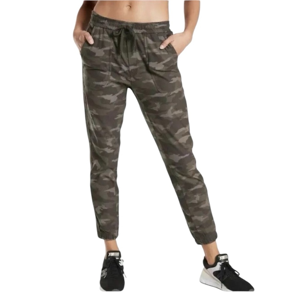 Athleta Farallon Camo Jogger camouflage sweatpants 92% cotton Pants 2